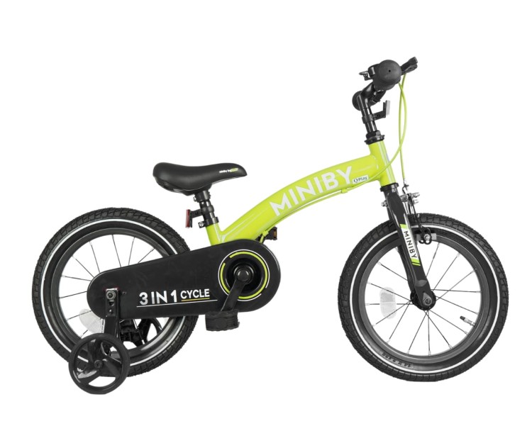 Qplay Rowerek Dziecięcy - Rowerek Biegowy Miniby 14 cali Green