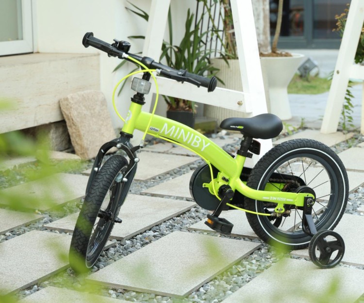 Qplay Rowerek Dziecięcy - Rowerek Biegowy Miniby 14 cali Green