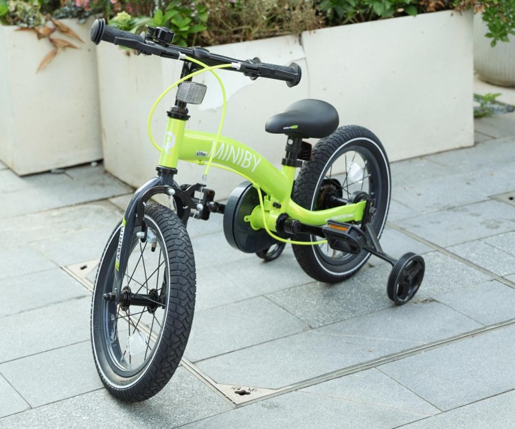 Qplay Rowerek Dziecięcy - Rowerek Biegowy Miniby 14 cali Green