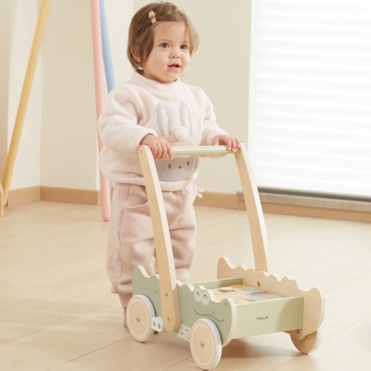 Viga Drewniany Wózek Na Klocki Pchacz