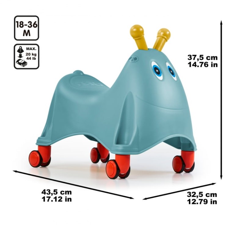 FEBER Jeździk Odpychacz Casual Chodzik Obrotowe kółka 360 1+