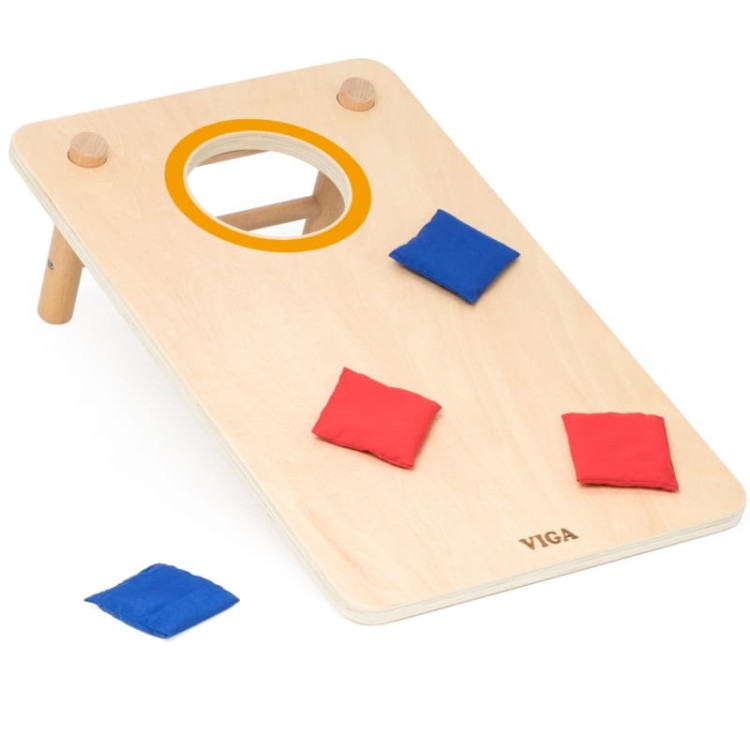 Viga Gra Zręcznościowa 2w1 Kółko i Krzyżyk + Cornhole - Rzut Do celu