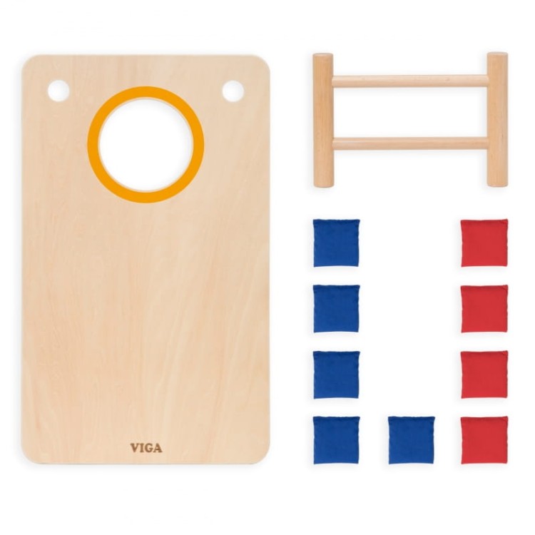 Viga Gra Zręcznościowa 2w1 Kółko i Krzyżyk + Cornhole - Rzut Do celu