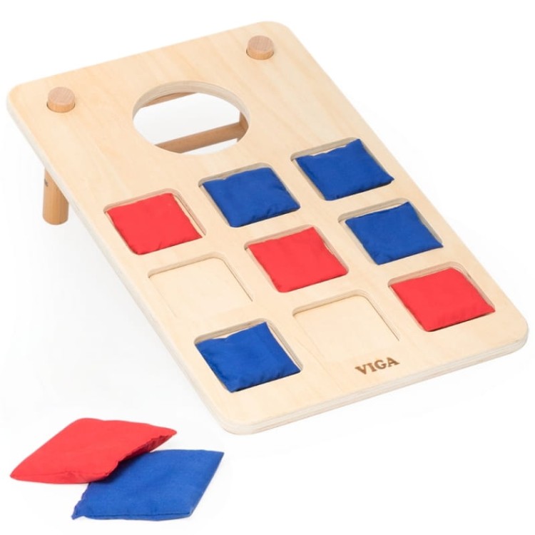 Viga Gra Zręcznościowa 2w1 Kółko i Krzyżyk + Cornhole - Rzut Do celu