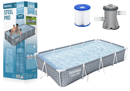 Basen Stelażowy 366 x 201 x 66 cm Bestway 561FV