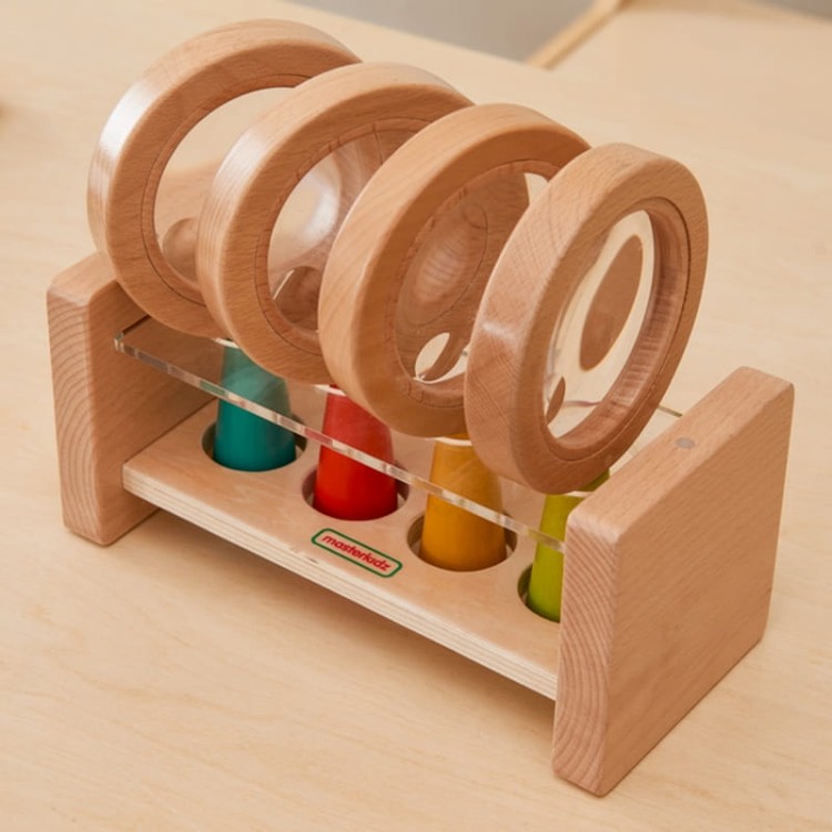 Zestaw Drewnianych Lup z Pojemnikiem