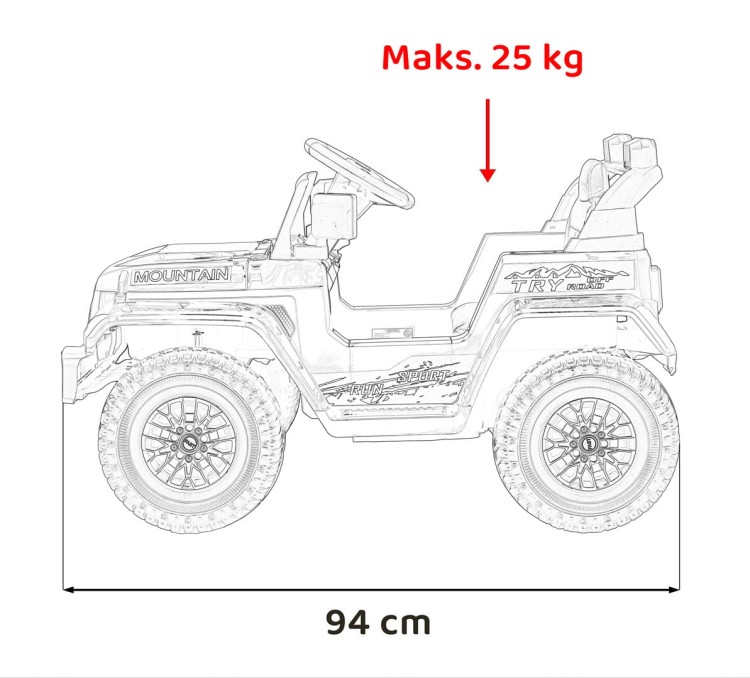 Samochód Dla Dziecka Off Road MOUNTAIN Różowy