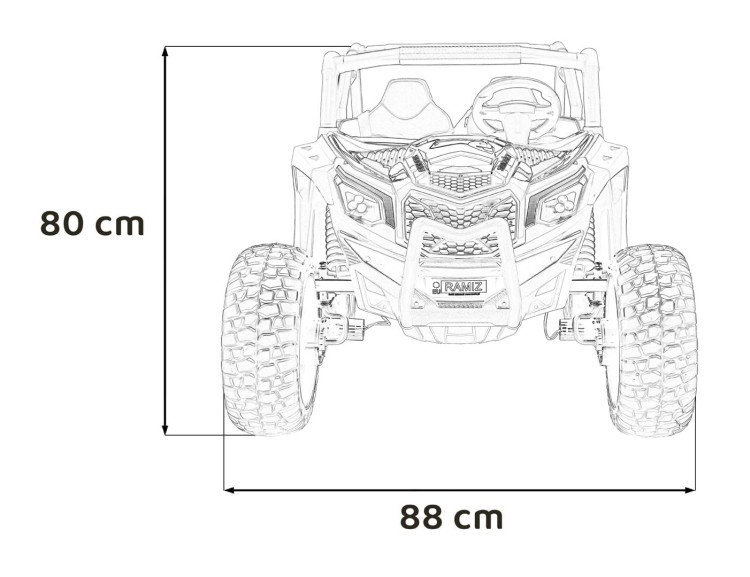 Autko na akumulator 2 osobowe Buggy UTV-MX 2000N Różowy