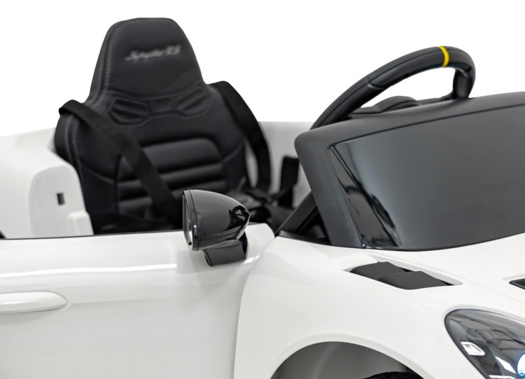 Samochód na akumulator dla dzieci  Porsche Spyder RS 718 Lakier Biały
