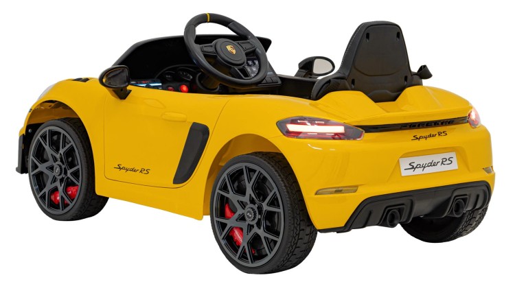 Samochód na akumulator dla dzieci  Porsche Spyder RS 718 Lakier Żółty