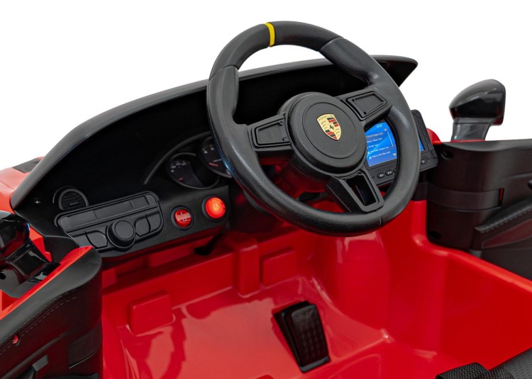 Samochód na akumulator dla dzieci  Porsche Spyder RS 718 Czerwony MP4