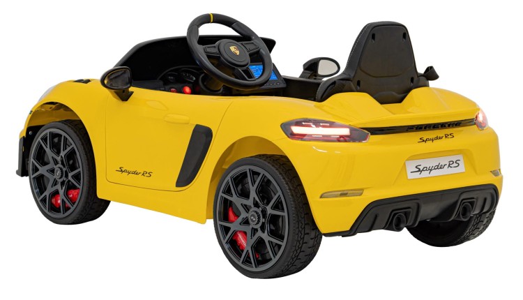 Samochód na akumulator dla dzieci  Porsche Spyder RS 718 Żółty MP4