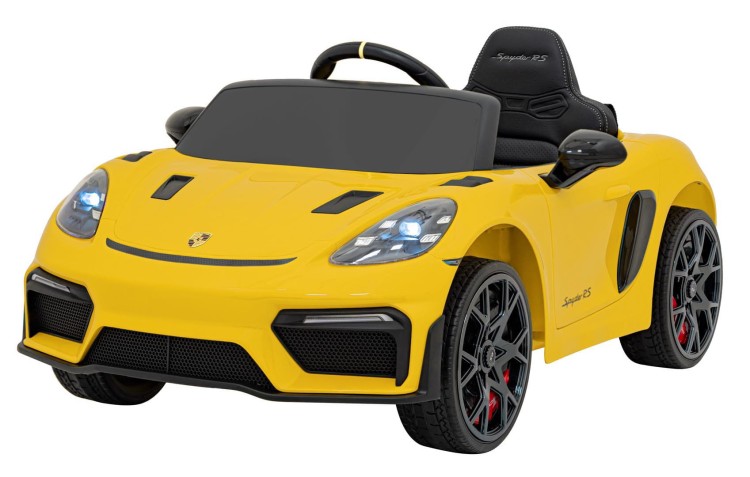 Samochód na akumulator dla dzieci  Porsche Spyder RS 718 Żółty MP4