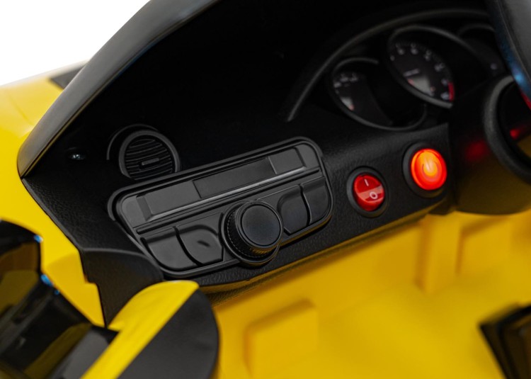 Samochód na akumulator dla dzieci  Porsche Spyder RS 718 Żółty MP4
