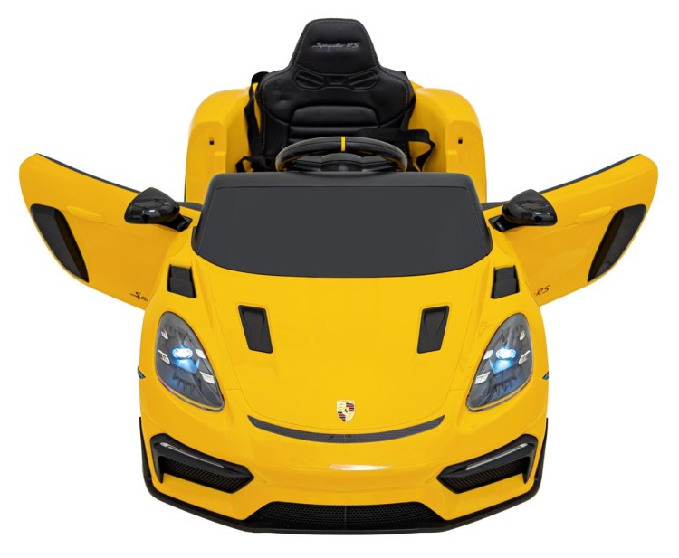 Samochód na akumulator dla dzieci  Porsche Spyder RS 718 Żółty MP4