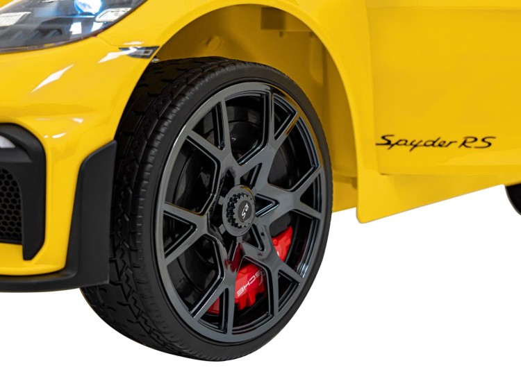 Samochód na akumulator dla dzieci  Porsche Spyder RS 718 Żółty MP4