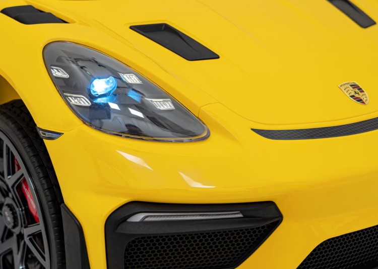 Samochód na akumulator dla dzieci  Porsche Spyder RS 718 Żółty MP4