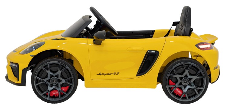 Samochód na akumulator dla dzieci  Porsche Spyder RS 718 Żółty MP4