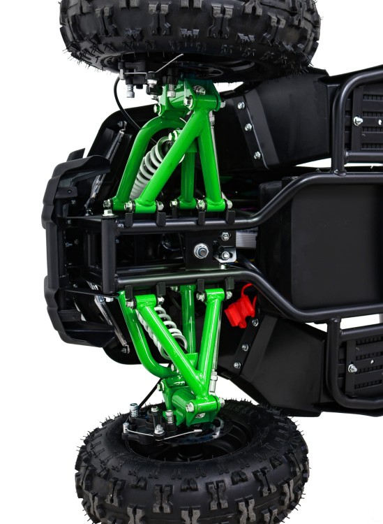 Quad HIPERFECT na akumulator Zielony 35km/h + Silnik bezszczotkowy 1000W + Koła pompowane + Regulacja siedzenia