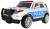 Auto SUV Policja na akumulator dla dzieci, odgłos syreny, biały