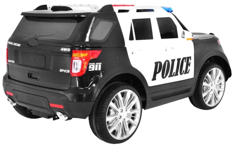 Auto SUV Police na akumulator dla dzieci ,odgłos  syreny, czarny