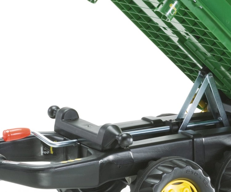 Rolly Toys 122004 Przyczepa Rolly-Mega Trailer jasno zielona, żółte koła, 2-osie