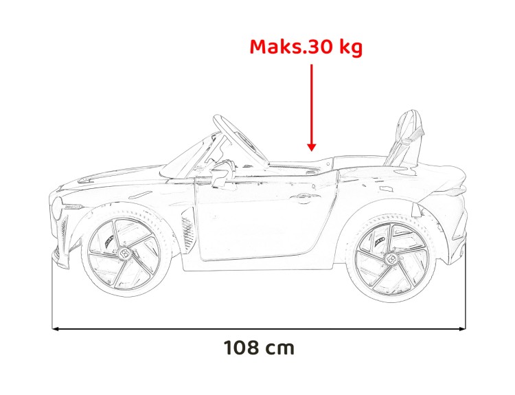 Autko Bentley Bacalar na akumulator dla dzieci Czarny + Pilot