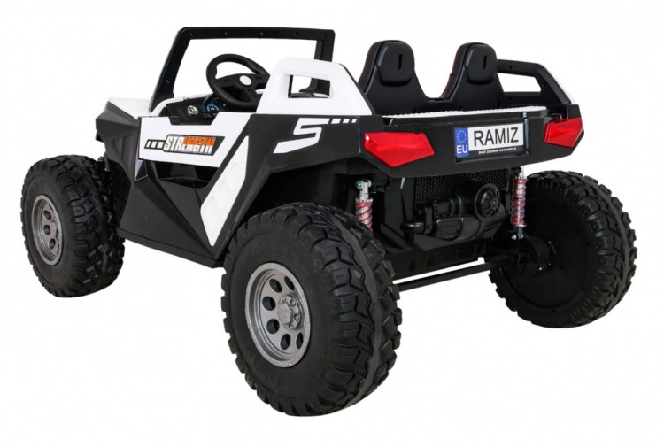 Buggy Clash autko na akumulator dla 2 dzieci Biały + Pilot + Napęd 4x4