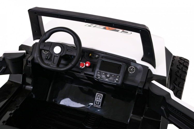 Buggy Clash autko na akumulator dla 2 dzieci Biały + Pilot + Napęd 4x4