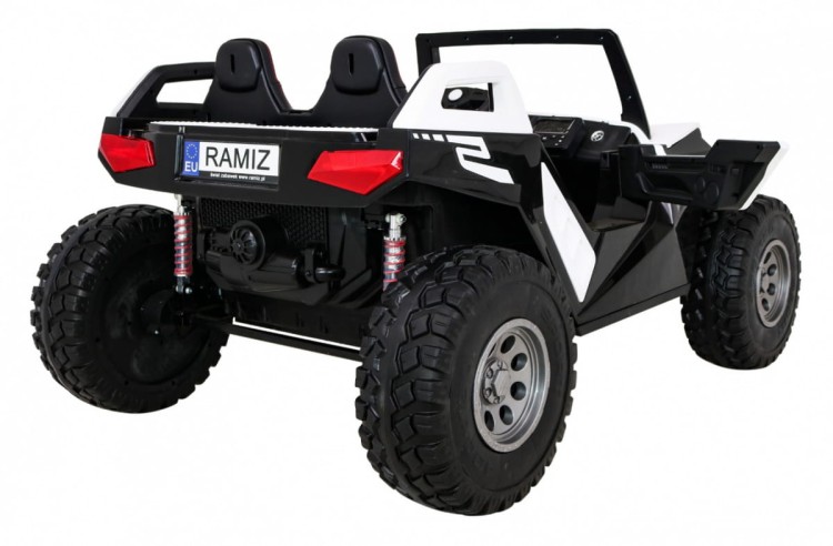 Buggy Clash autko na akumulator dla 2 dzieci Biały + Pilot + Napęd 4x4