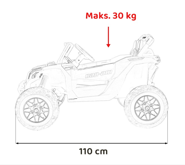 Samochód elektryczny dla dzieci  ATV CAN-AM Maverick Czerwony 4x200W
