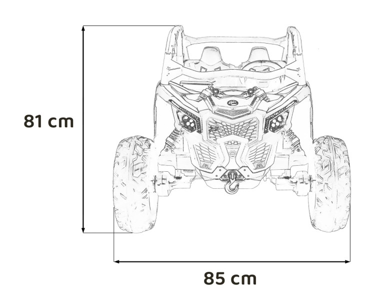 Samochód elektryczny dla dzieci Buggy Maverick Turbo RR Pomarańczowy 4x200W