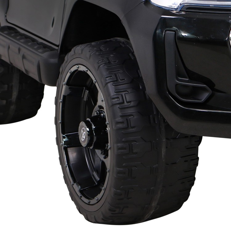 Samochód  Toyota Hilux na akumulator dla dzieci Czarny + Napęd 4x4 + Pilot + 2 bagażniki