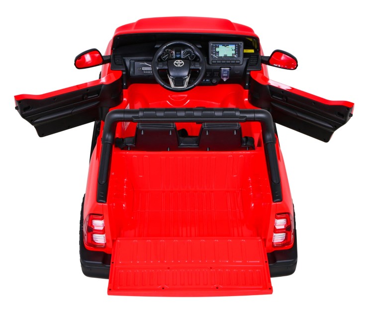 Samochód Toyota Hilux na akumulator dla dzieci Czerwony + Napęd 4x4 + Pilot + 2 bagażniki
