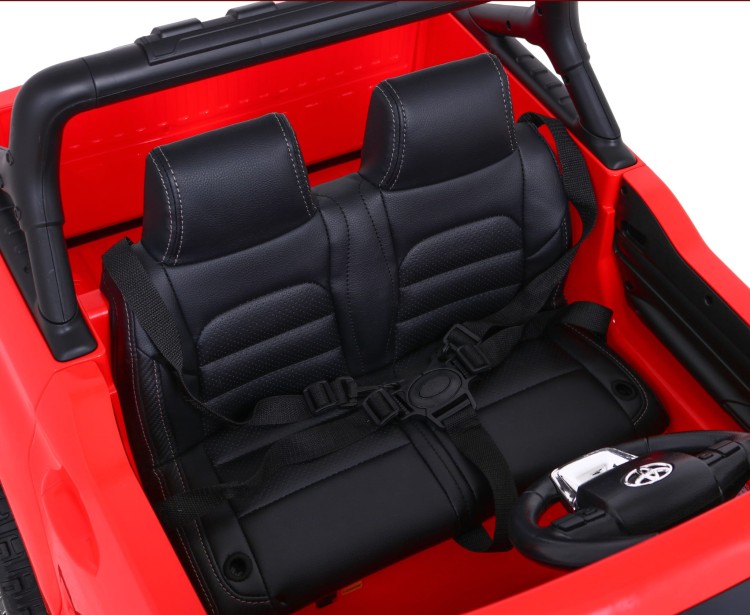 Samochód Toyota Hilux na akumulator dla dzieci Czerwony + Napęd 4x4 + Pilot + 2 bagażniki