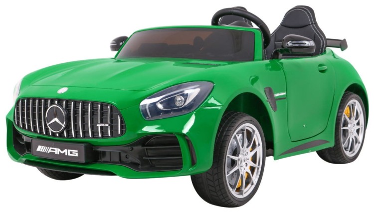 Samochód Mercedes-Benz GT R dla dzieci Lakier Zielony + Napęd 4x4 + Nawiew powietrza + Pilot