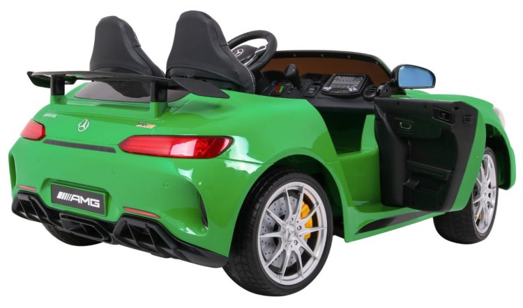 Samochód Mercedes-Benz GT R dla dzieci Lakier Zielony + Napęd 4x4 + Nawiew powietrza + Pilot