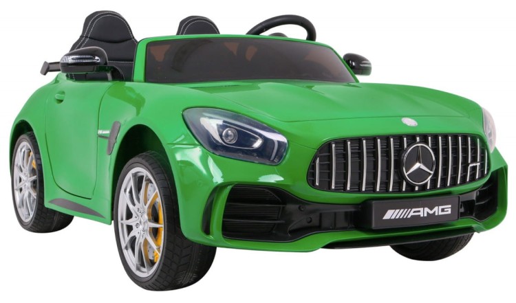 Samochód Mercedes-Benz GT R dla dzieci Lakier Zielony + Napęd 4x4 + Nawiew powietrza + Pilot