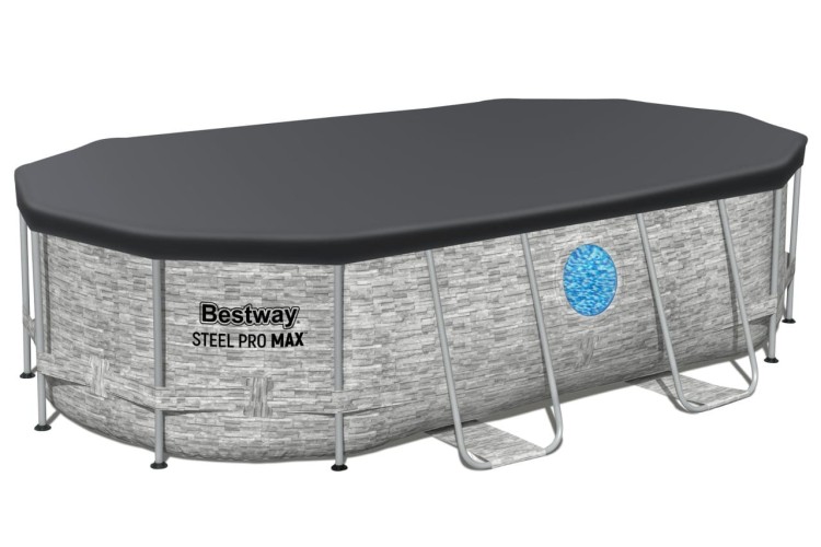 Basen stelażowy Power Steel Swim Vista z oknem 427x250x100 14x8FT BESTWAY 7w1