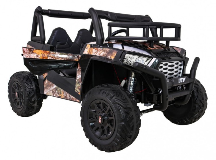 Buggy UTV Terenówka dla dzieci Czarny + Pilot + Bagażnik - Samochód elektryczny
