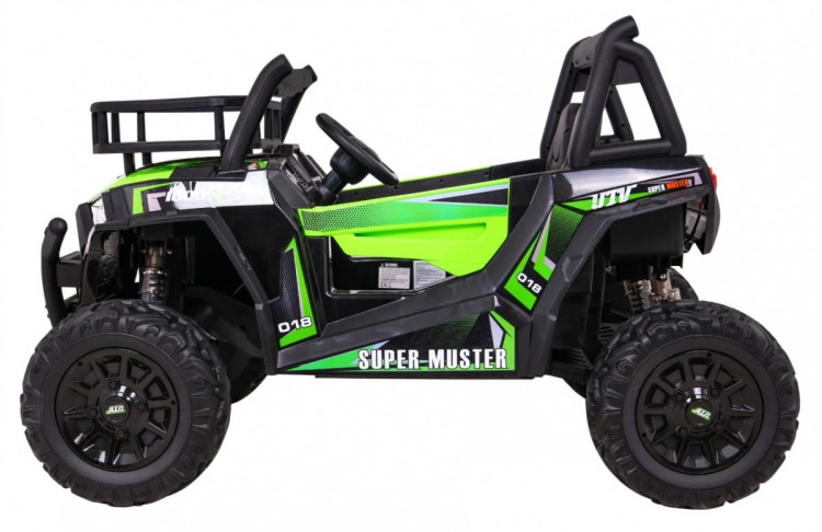 Buggy UTV Terenówka dla dzieci Zielony + Pilot + Bagażnik - Samochód elektryczny