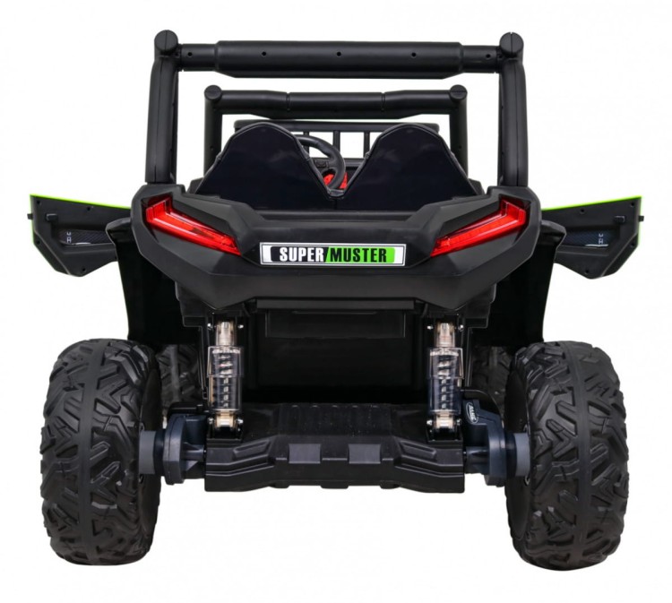 Buggy UTV Terenówka dla dzieci Zielony + Pilot + Bagażnik - Samochód elektryczny