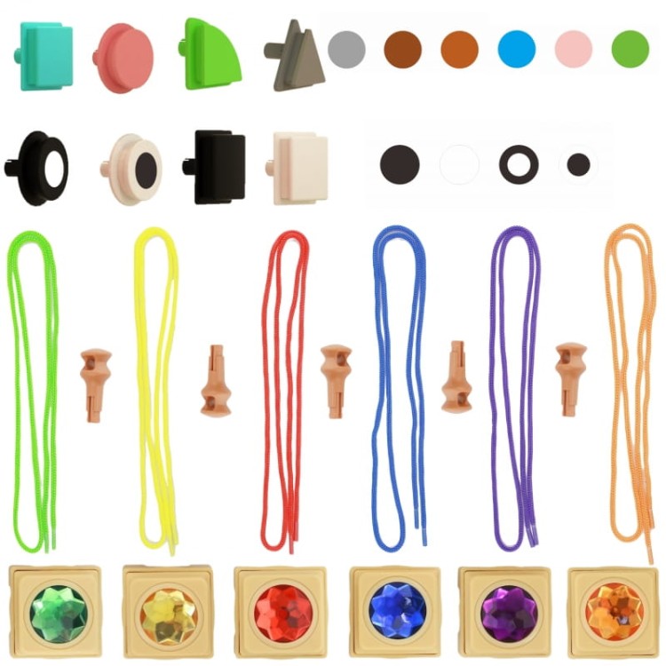 MASTERKIDZ Drewniana Tablica STEM Wolnostojąca XXL w Kształcie Domu + Akcesoria