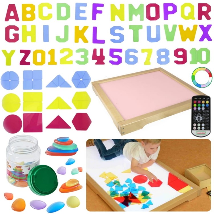 MASTERKIDZ Panel Świetlny LED Zmiana Kolorów Pilotem + Zestaw Akcesoriów