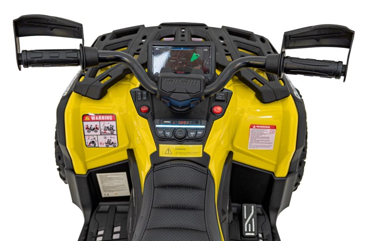 Quad na akumulator Can Am Outlander ATV z Pilotem Żółty