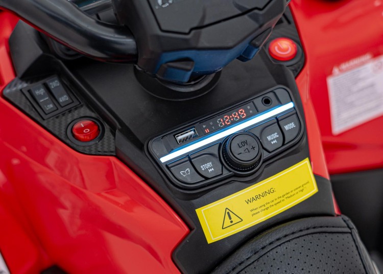 Quad na akumulator Can Am Outlander ATV z Pilotem Czerwony