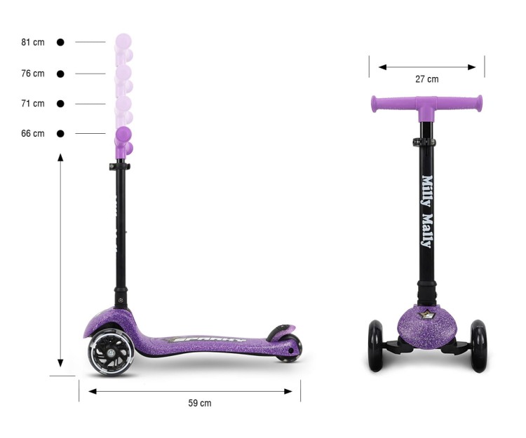 Milly Mally Scooter Sparky Violet - hulajnoga