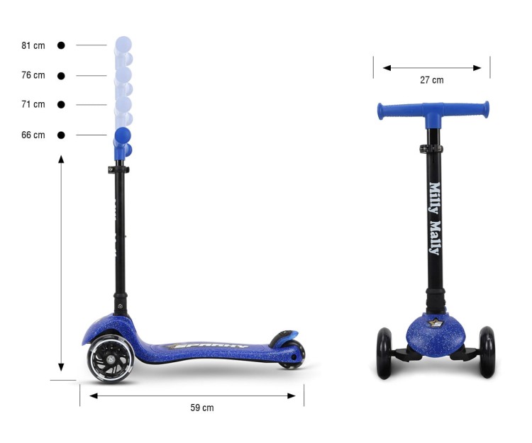 Milly Mally Scooter Sparky Blue - hulajnoga