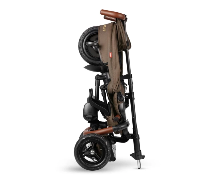 Qplay Rowerek Trójkołowy Rito Deluxe Rubber Brown