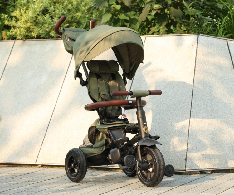 Qplay Rowerek Trójkołowy Rito Deluxe Rubber Olive